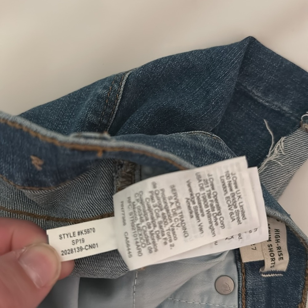 Madewell Women’s High Rise Cut Off Denim Shorts Button Fly Medium Wash Size 27 - Picture 10 of 10
